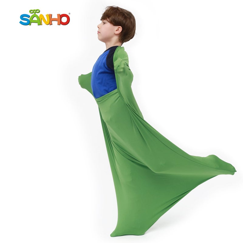 SANHO Premium Sensory Sock Body Sock Perfect for Children with Sensory Processing Disorder Updated Version Green Small